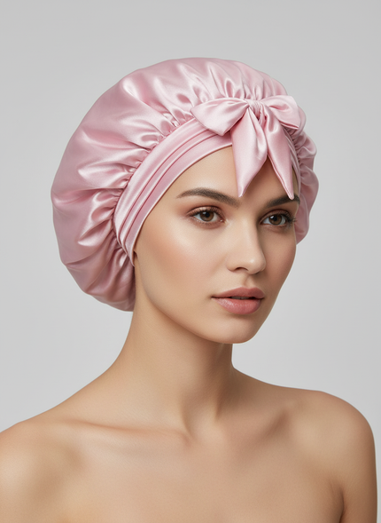 New Silk Bonnet For Sleeping Women Satin Bonnet Hair Bonnet Night Sleep Cap Scarf Wrap For Curly Hair With Tie Band For CurlyHat