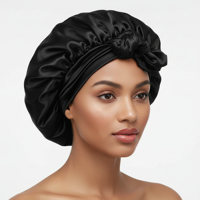 Sleeping Hat Women Satin Solid Night Sleep Cap Hair Care Bonnet Nightcap For Women Men Unisex Cap Bonnet De Nuit Shower Turban
