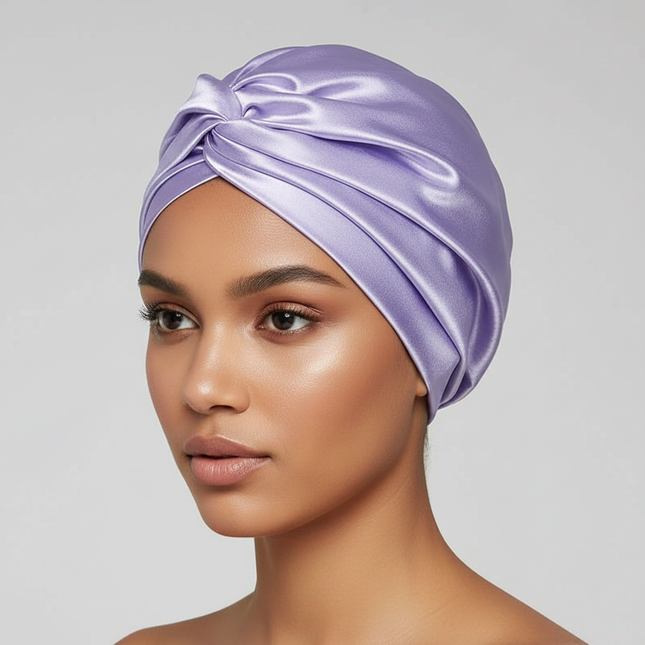 Women Satin Solid Sleeping Hat Double Layered Night Sleep Cap For Women Shower Caps Waterproof Sleeping Hair Bonnets Cap