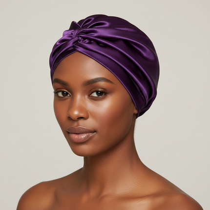 Satin Bonnet Hat Double Layer Hair Wrap Women Adjustable Knotted Hat Care Turban Satin Sleep Hat for Curly Straight Hair 2025