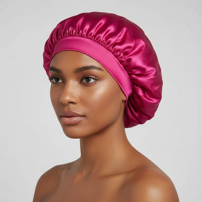 Satin Wide-brimmed Nightcap Styling Silk Headband for Sleeping Nightcap with Elasticated Floppy Band Cap Hair Shower Cap