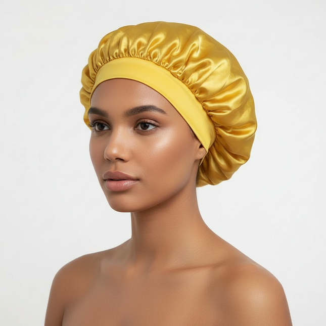 Satin Wide-brimmed Nightcap Styling Silk Headband for Sleeping Nightcap with Elasticated Floppy Band Cap Hair Shower Cap