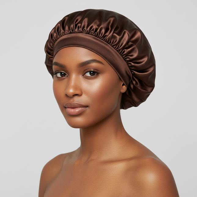 Satin Wide-brimmed Nightcap Styling Silk Headband for Sleeping Nightcap with Elasticated Floppy Band Cap Hair Shower Cap