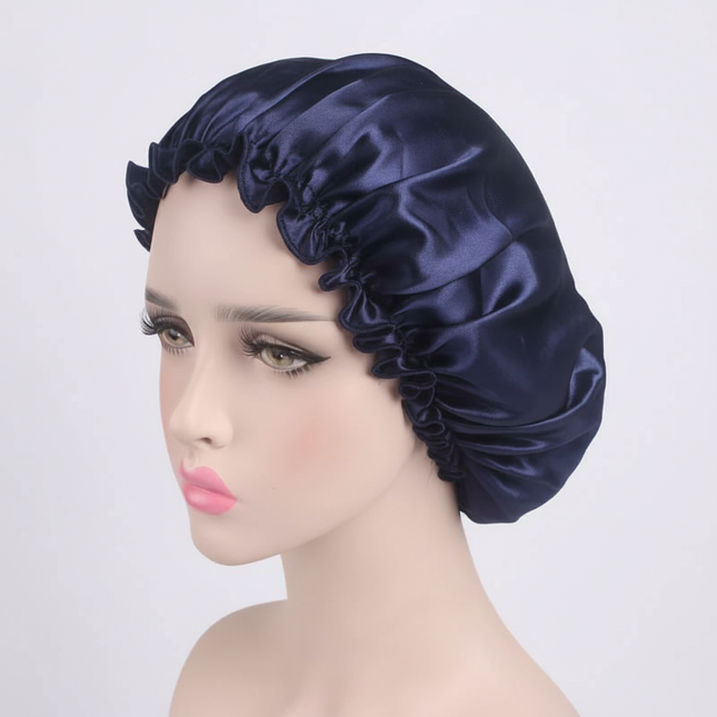 Women Shower Caps Adjusting Button Night Hat New Satin Hair Cap for Sleeping Invisible Flat Imitation Silk Round Haircare