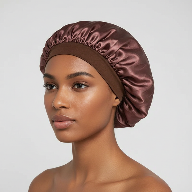 Satin Wide-brimmed Nightcap Styling Silk Headband for Sleeping Nightcap with Elasticated Floppy Band Cap Hair Shower Cap
