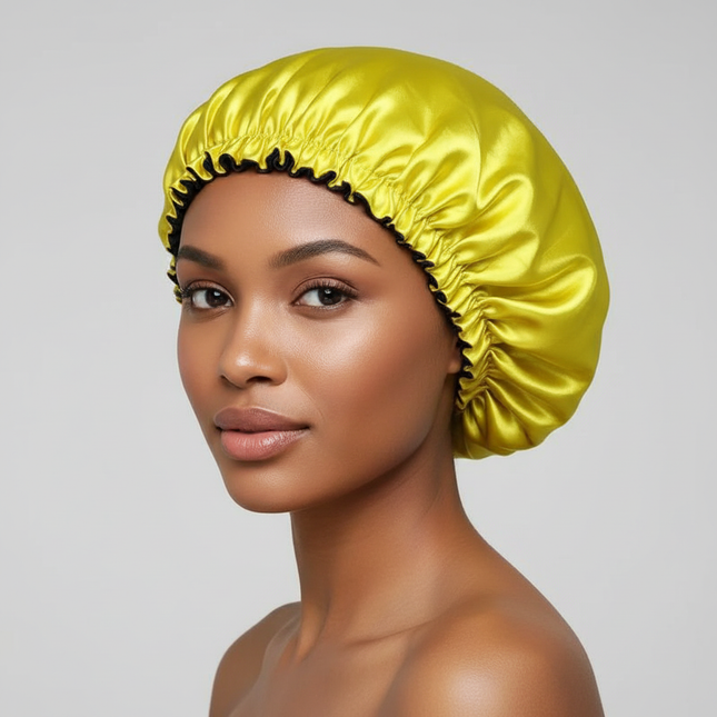 Adjustable Women Satin Sleeping Hat Ladies Fashion Elastic Hair Cap Breathable Nightcap Hair Bonnet Hat Bathroom Shower Cap