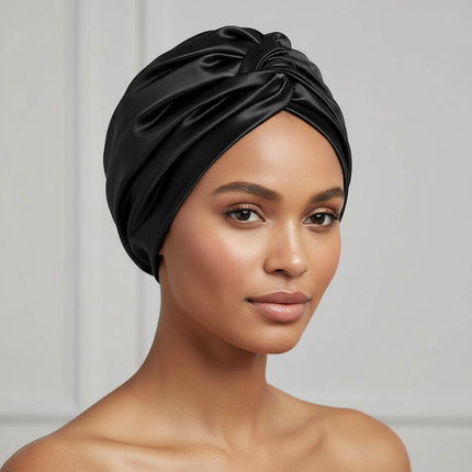 Satin Bonnet Hat Double Layer Hair Wrap Women Adjustable Knotted Hat Care Turban Satin Sleep Hat for Curly Straight Hair 2025