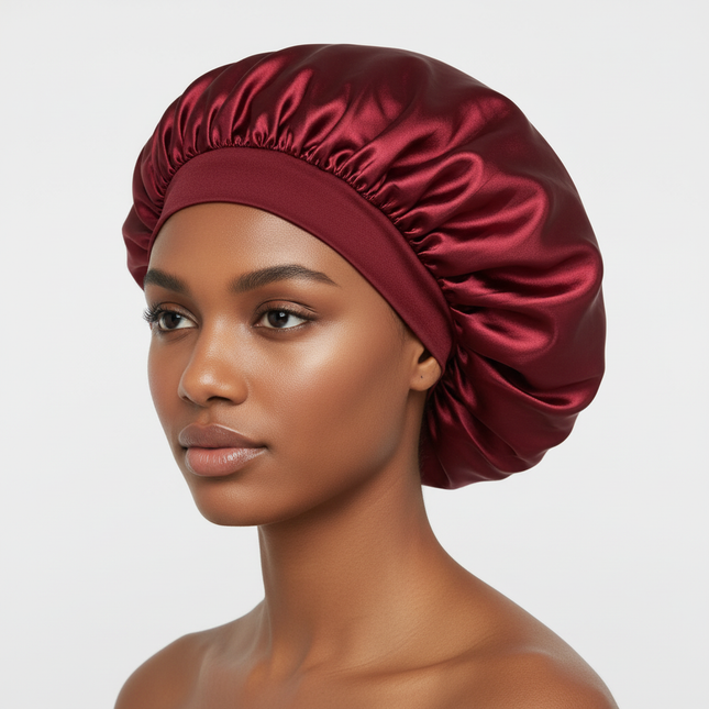 Satin Wide-brimmed Nightcap Styling Silk Headband for Sleeping Nightcap with Elasticated Floppy Band Cap Hair Shower Cap