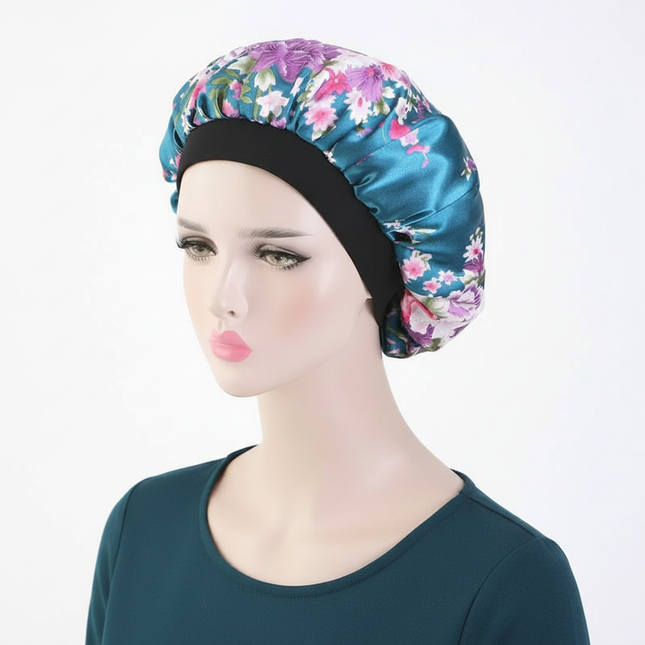 New Satin Hair Caps for Sleeping Women Bath Double Layer Headwear Cover Hat Curly Hair Styling Accessories Hair Cap for Sleeping