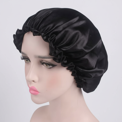 1X Hair Satin Bonnet For Sleeping Shower Cap Silk Bonnet Bonnet Femme Head Cover Flower Elastic Band Women Night Sleep Cap