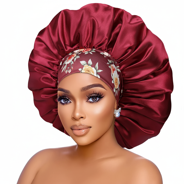 Women's Satin Sleep Cap, High Density Bonnet, Breathable Design, Elastic Wide Band, Soft Fabric
