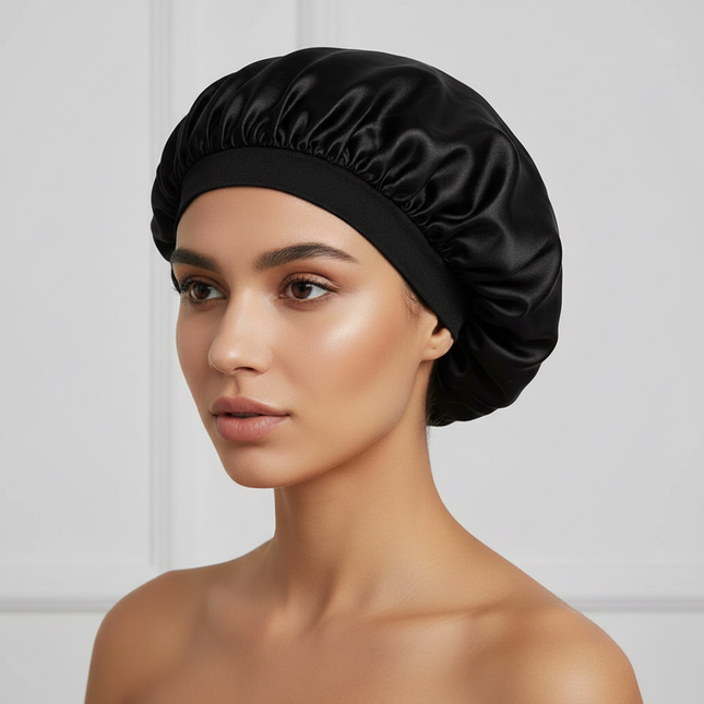 3pcs/set, Durag & Bonnet & Dome Hats, Solid Color Elastic Satin Bonnet Night Cap, Lightweight Pirate Hats