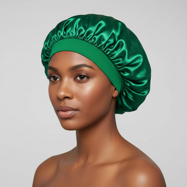 Newly Satin Night Hair Cap Women's Solid Sleeping Hat Sleep Care Bonnet Nightcap For Women Unisex Cap