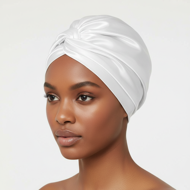Satin Bonnet Hat Double Layer Hair Wrap Women Adjustable Knotted Hat Care Turban Satin Sleep Hat for Curly Straight Hair 2025