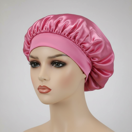 Newly Satin Night Hair Cap Women's Solid Sleeping Hat Sleep Care Bonnet Nightcap For Women Unisex Cap