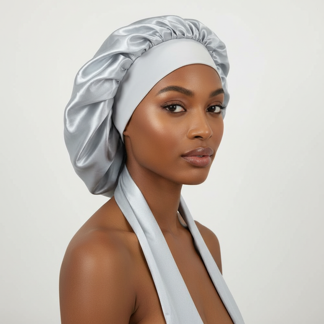 Women Satin Solid Sleeping Hat Night Sleep Cap for Women Shower Caps Waterproof Solid Sleeping Hair Bonnets Adjustable Cap