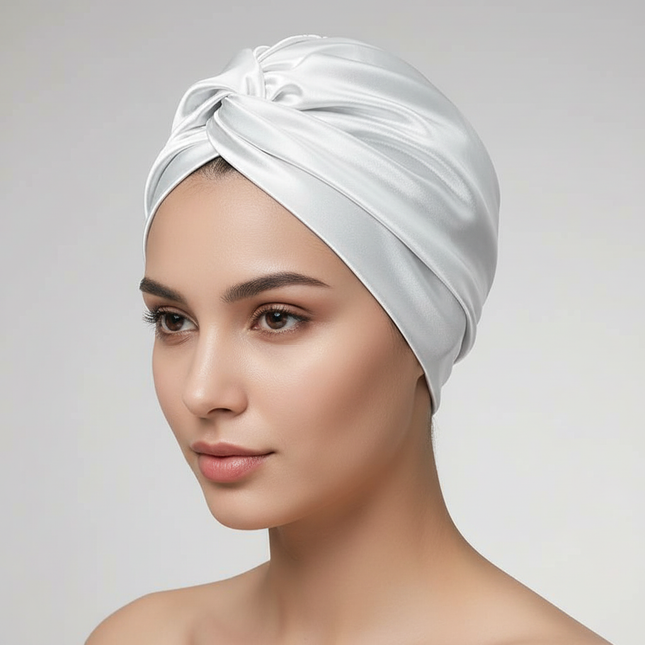 Women Satin Solid Sleeping Hat Double Layered Night Sleep Cap For Women Shower Caps Waterproof Sleeping Hair Bonnets Cap