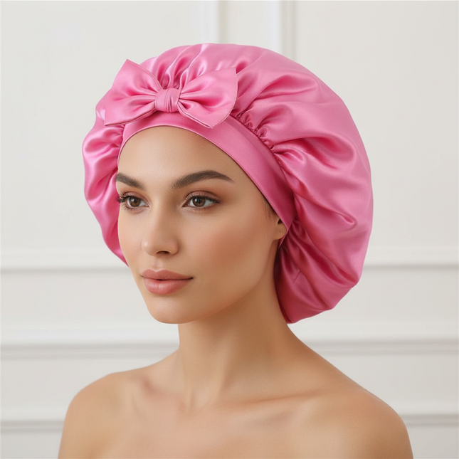 Sleeping Hat Women Satin Solid Night Sleep Cap Hair Care Bonnet Nightcap For Women Men Unisex Cap Bonnet De Nuit Shower Turban