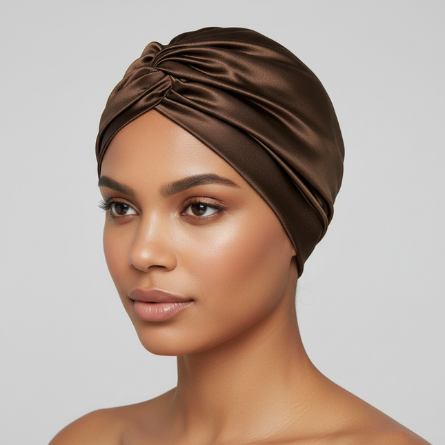 Satin Bonnet Hat Double Layer Hair Wrap Women Adjustable Knotted Hat Care Turban Satin Sleep Hat for Curly Straight Hair 2025