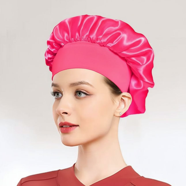 Newly Satin Night Hair Cap Women's Solid Sleeping Hat Sleep Care Bonnet Nightcap For Women Unisex Cap