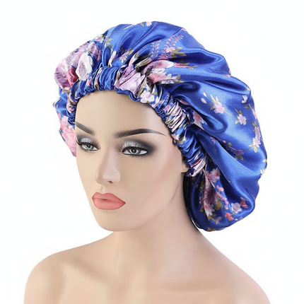 Extra Large Satin Lined Bonnet Women Big Size Beauty Print Satin Silk Bonnet Sleep Night Cap Head Cover Bonnet Hat Wholesale