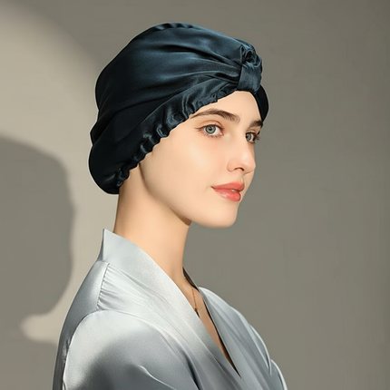 Pure Silk Night Caps Mulberry Silk Sleeping Bonnet Hair Loss Hat Natural Silk Turban For Hair Sleeping Silk Headwrap For Women