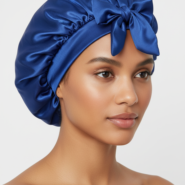 New Silk Bonnet For Sleeping Women Satin Bonnet Hair Bonnet Night Sleep Cap Scarf Wrap For Curly Hair With Tie Band For CurlyHat