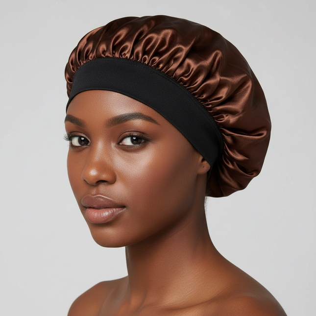 3pcs/set, Durag & Bonnet & Dome Hats, Solid Color Elastic Satin Bonnet Night Cap, Lightweight Pirate Hats