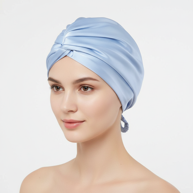 Women Satin Solid Sleeping Hat Night Sleep Cap for Women Shower Caps Waterproof Solid Sleeping Hair Bonnets Adjustable Cap
