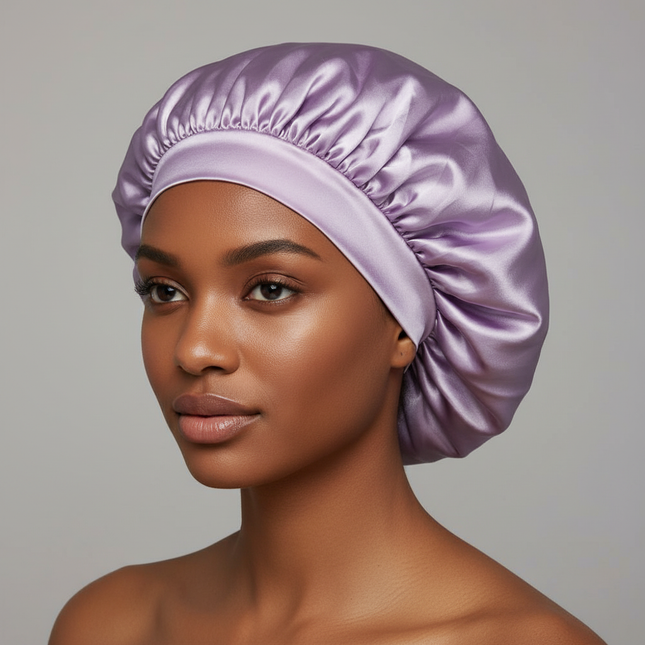 Satin Wide-brimmed Nightcap Styling Silk Headband for Sleeping Nightcap with Elasticated Floppy Band Cap Hair Shower Cap