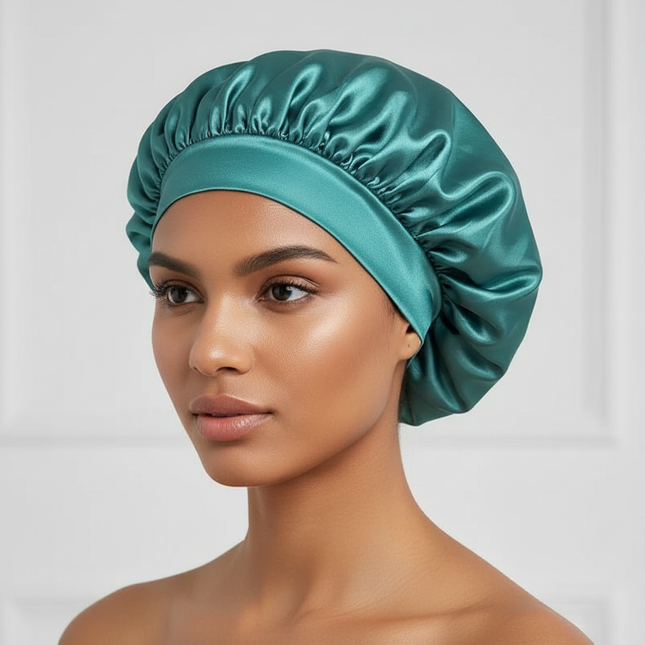 Satin Wide-brimmed Nightcap Styling Silk Headband for Sleeping Nightcap with Elasticated Floppy Band Cap Hair Shower Cap