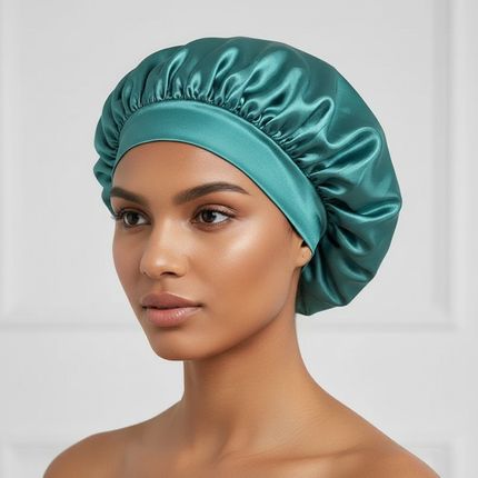 Satin Wide-brimmed Nightcap Styling Silk Headband for Sleeping Nightcap with Elasticated Floppy Band Cap Hair Shower Cap