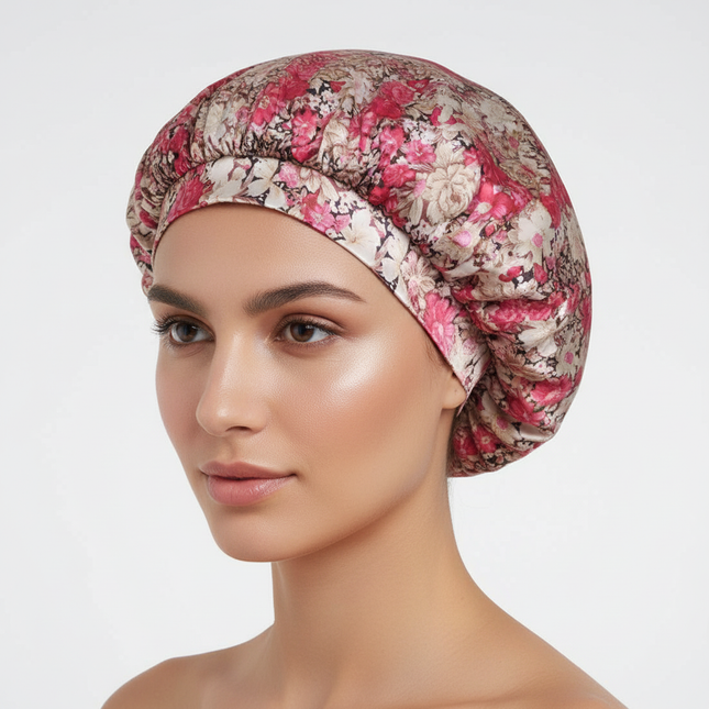 New Satin Hair Caps for Sleeping Women Bath Double Layer Headwear Cover Hat Curly Hair Styling Accessories Hair Cap for Sleeping