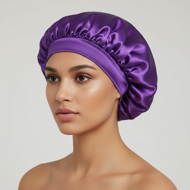 Satin Wide-brimmed Nightcap Styling Silk Headband for Sleeping Nightcap with Elasticated Floppy Band Cap Hair Shower Cap