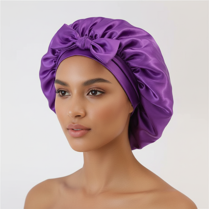 Sleeping Hat Women Satin Solid Night Sleep Cap Hair Care Bonnet Nightcap For Women Men Unisex Cap Bonnet De Nuit Shower Turban