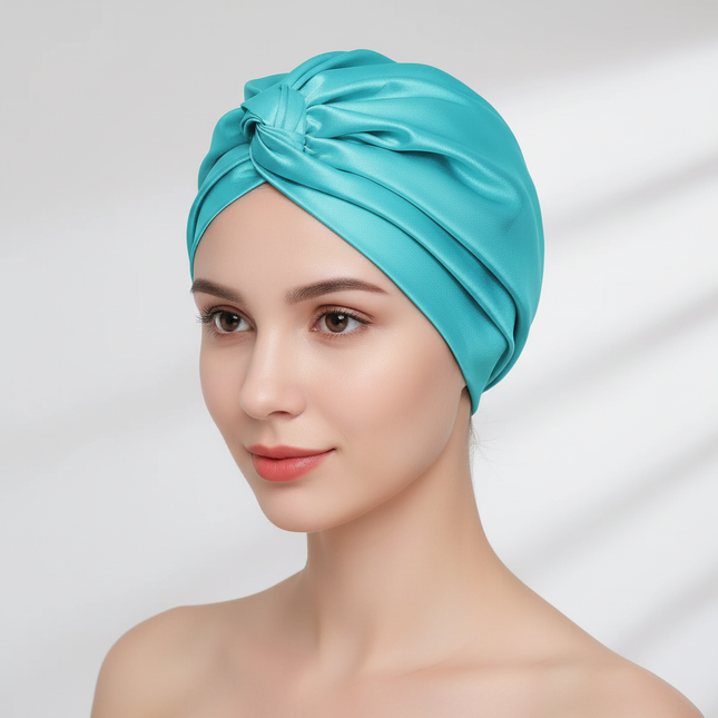 100% Mulberry Silk Bonnet Silk Sleeping Cap Double-Sided Real Silk For Hair Skin  Turban