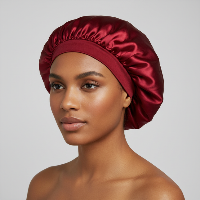 Satin Wide-brimmed Nightcap Styling Silk Headband for Sleeping Nightcap with Elasticated Floppy Band Cap Hair Shower Cap