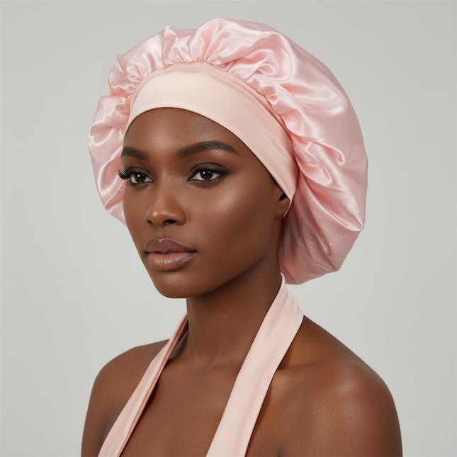 Women Satin Solid Sleeping Hat Night Sleep Cap for Women Shower Caps Waterproof Solid Sleeping Hair Bonnets Adjustable Cap