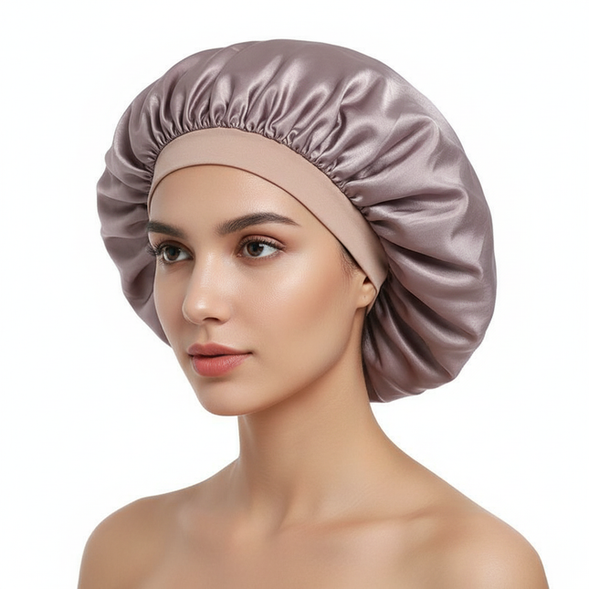 New Women's Extra Large Hair Cap For Sleeping African Printed Satin Cap Elastic Night Turban Artificial Silk Chemo Bonnet