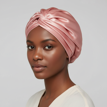 Satin Bonnet Hat Double Layer Hair Wrap Women Adjustable Knotted Hat Care Turban Satin Sleep Hat for Curly Straight Hair 2025