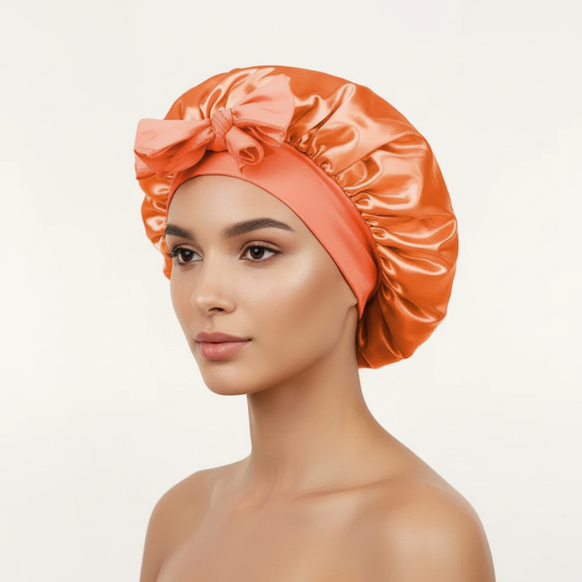 Satin Bonnet Silk Bonnet Adjustable Bonne For Sleeping Hair Bonnet With Tie Band Bonnets For Women Men