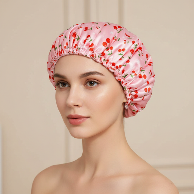 3 in 1 Women Waterproof Shower Cap Adjustable Polyester Absorbent Ultra Fine Fiber Dry Hair Bath Cap Hair Bonnet for Sleeping