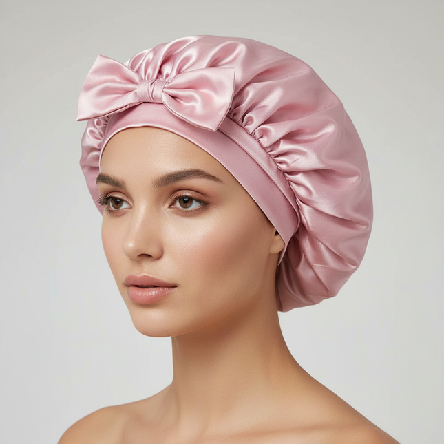 Satin Bonnet Silk Bonnet Adjustable Bonne shower cap For Sleeping Hair Bonnet Tie Band Bonnets Headscarf Sleep Cap For Women Men