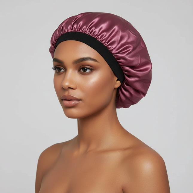 Silky Long Bonnet For Sleeping Solid Color Night Cap For Women Hair Care Tools For Sleeping In Overnight