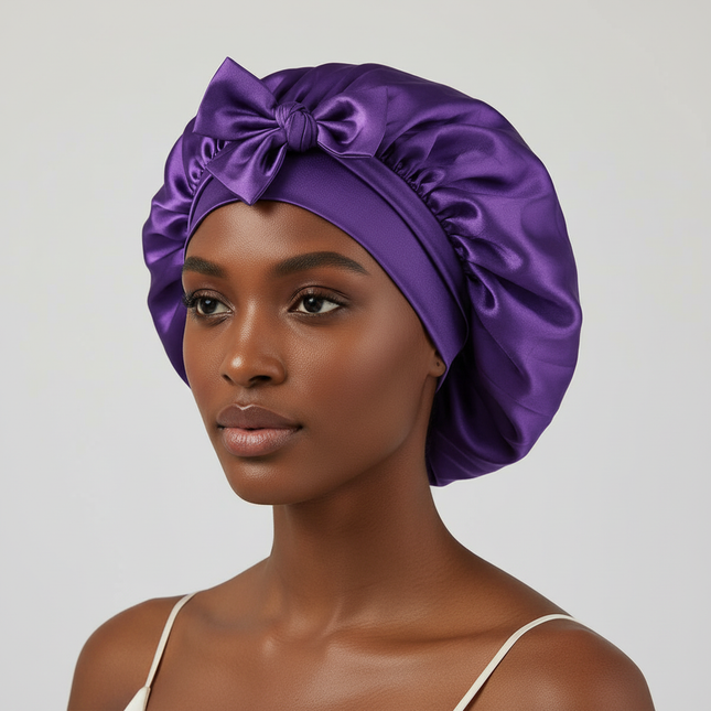 Satin Bonnet Silk Bonnet Adjustable Bonne For Sleeping Hair Bonnet With Tie Band Bonnets For Women Men