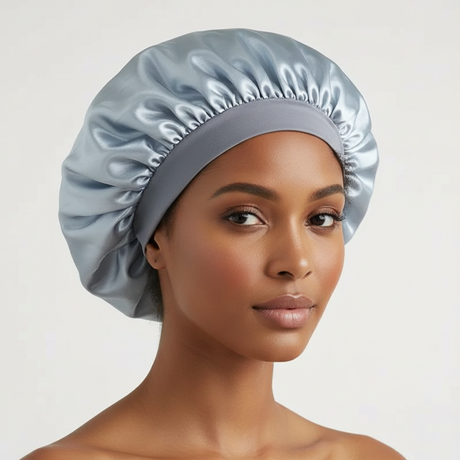 Satin Wide-brimmed Nightcap Styling Silk Headband for Sleeping Nightcap with Elasticated Floppy Band Cap Hair Shower Cap