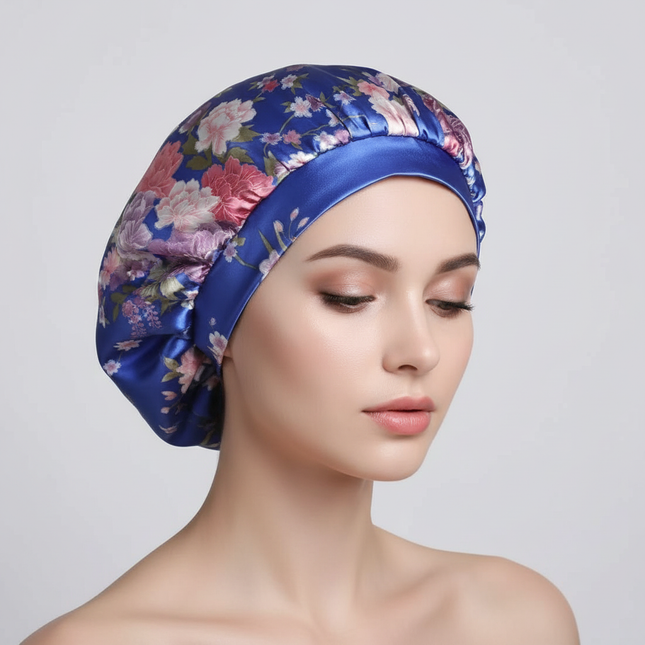 New Satin Hair Caps for Sleeping Women Bath Double Layer Headwear Cover Hat Curly Hair Styling Accessories Hair Cap for Sleeping