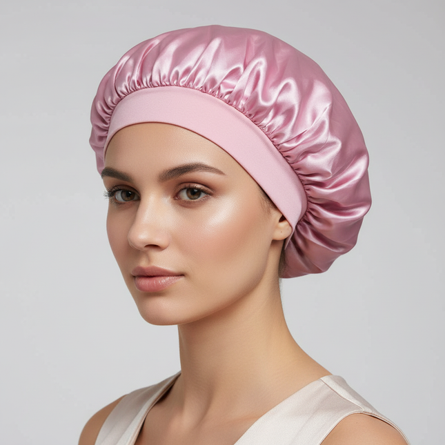 Large Satin Bonnet,Silk Bonnet Hair Wrap for Sleeping, Sleep Cap With Elastic Soft Band, Big Bonnets for Women Hair Care
