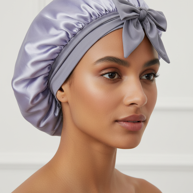New Silk Bonnet For Sleeping Women Satin Bonnet Hair Bonnet Night Sleep Cap Scarf Wrap For Curly Hair With Tie Band For CurlyHat