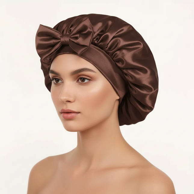 Satin Bonnet Silk Bonnet Adjustable Bonne For Sleeping Hair Bonnet With Tie Band Bonnets For Women Men